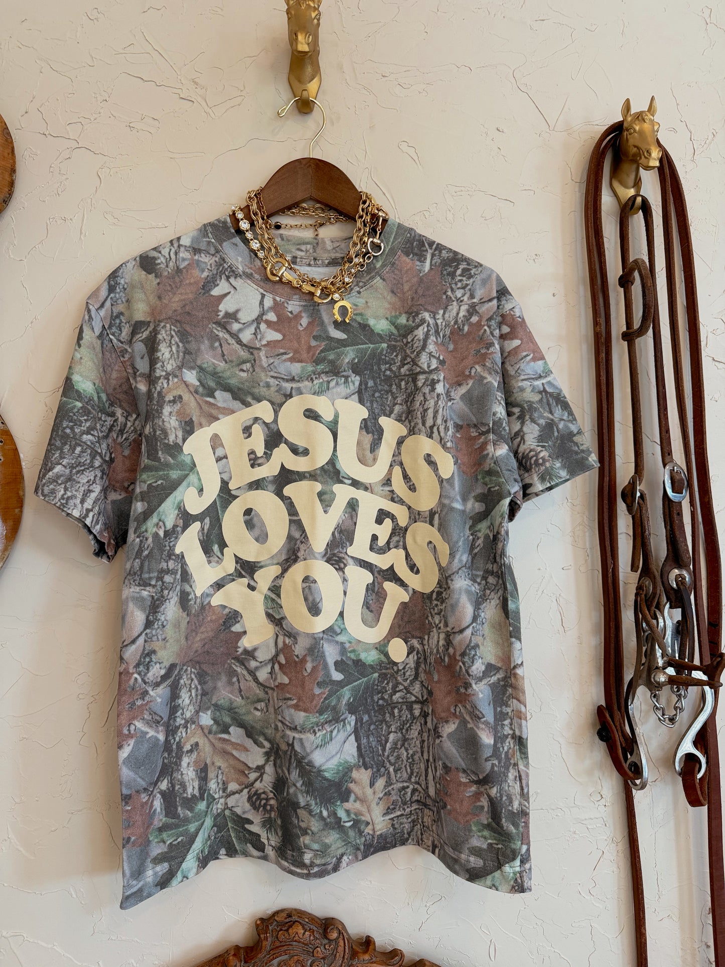 The Camo Jesus Loves You T-Shirt
