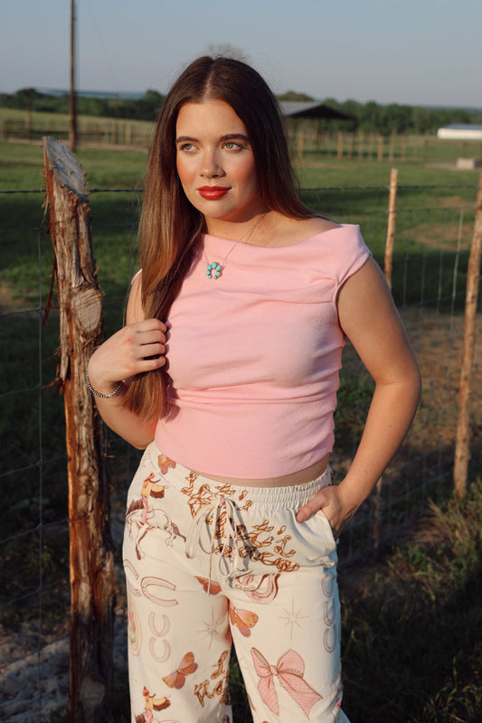 The Athens Top in Pink