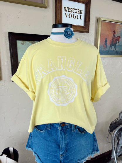 Wrangler Collegiate Crop Boxy T-Shirt-XS