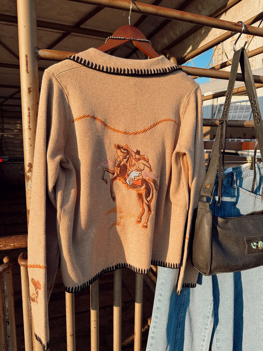 The Cowgirl Bronc Cardigan