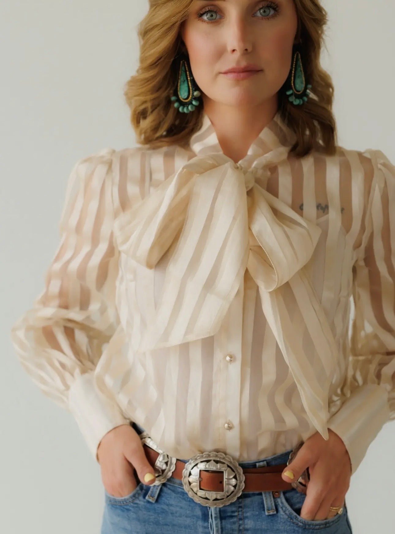 The Cream Stripe Top