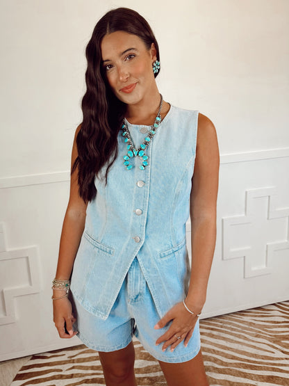 The Dusti Denim Top LARGE