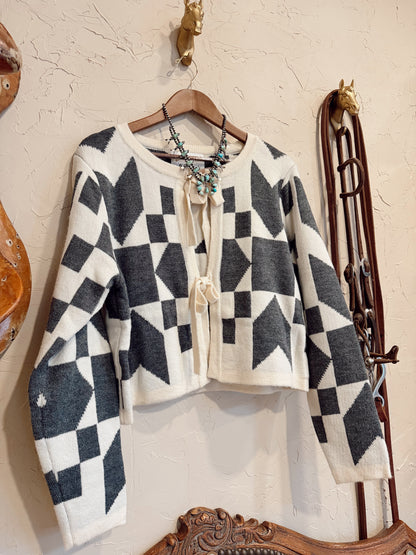 The Memaw Tie Front Cardigan