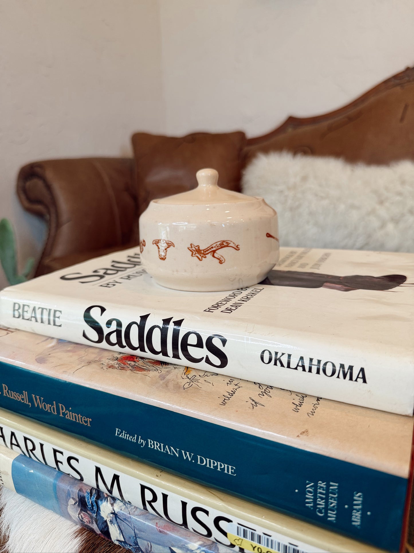Vintage Western Branded Sugar Pot