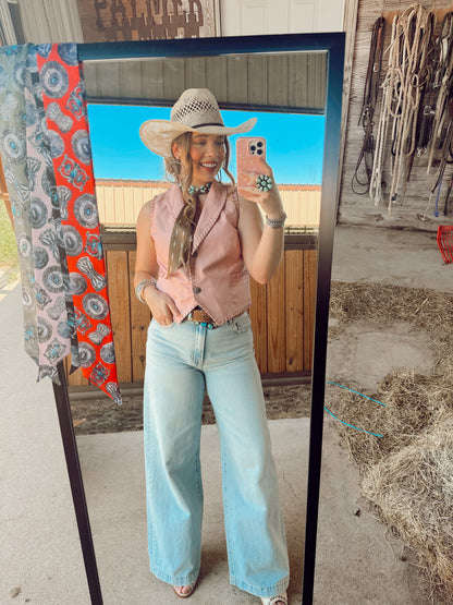 The Whiskey Creek Vest in Blush