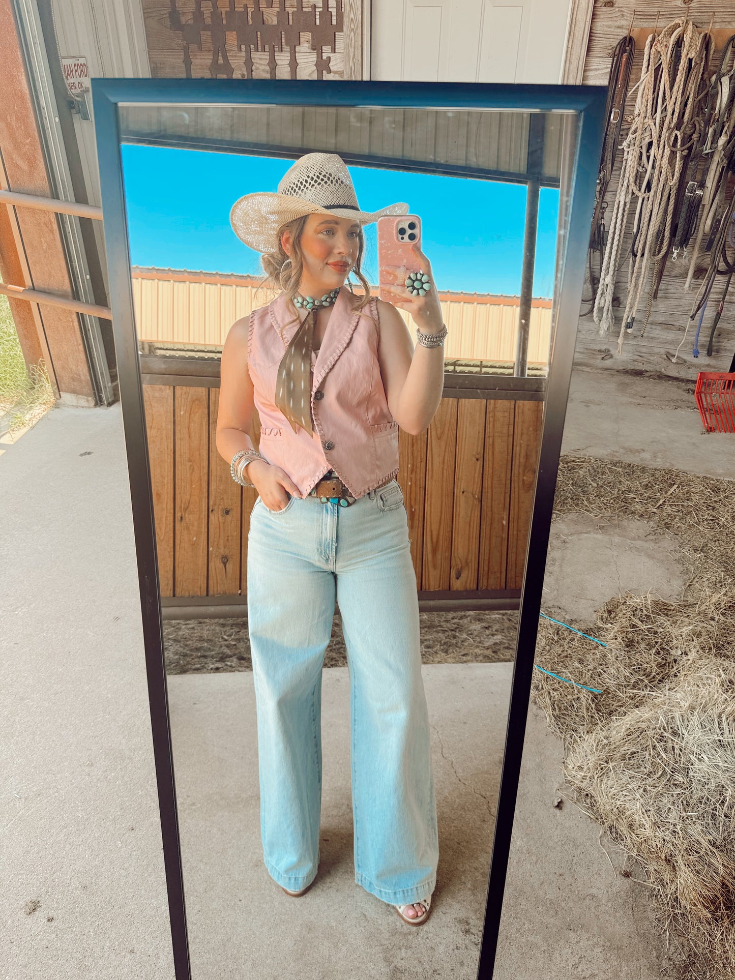 The Whiskey Creek Vest in Blush