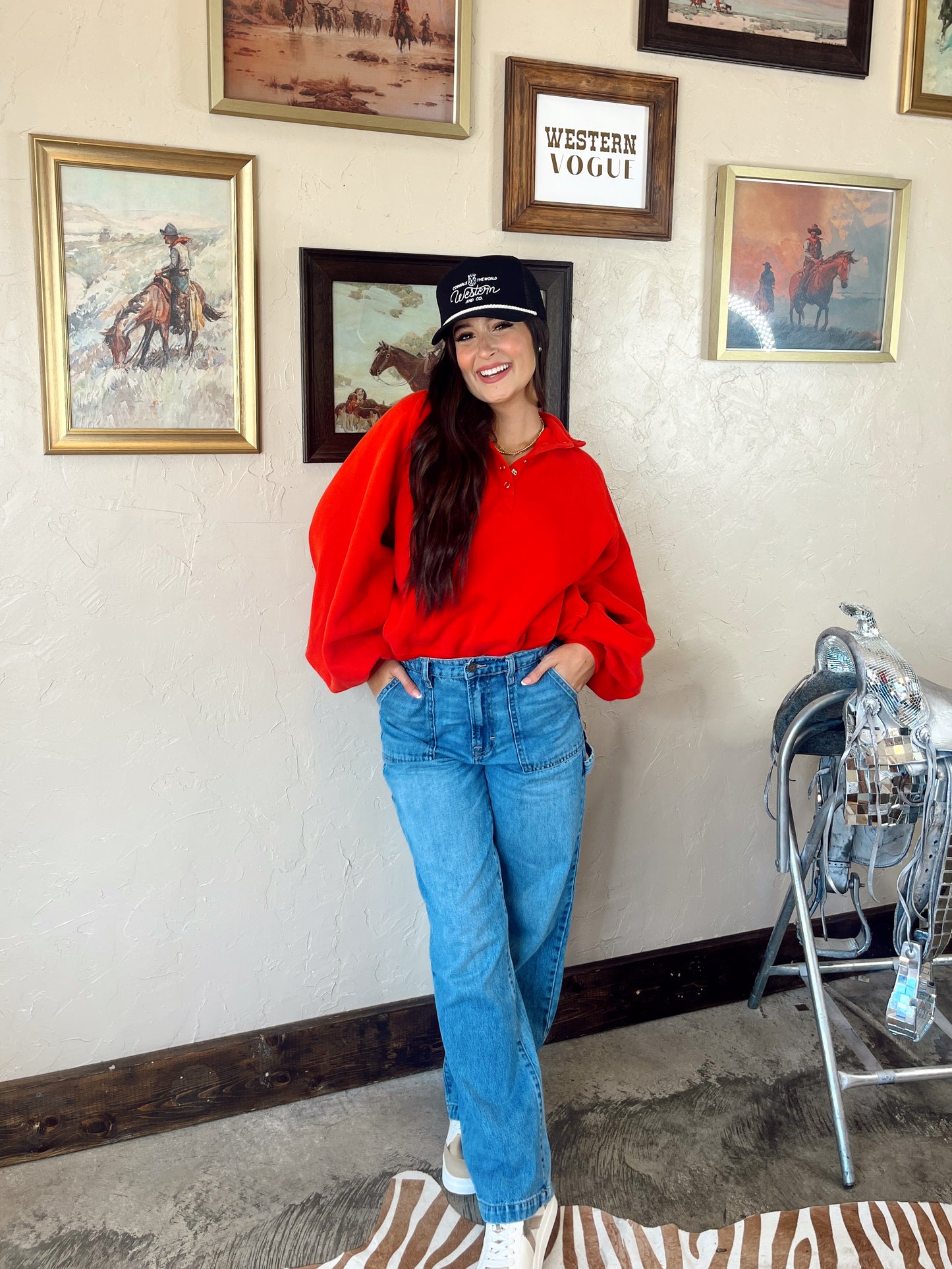 The Piper Sweatshirt in Red