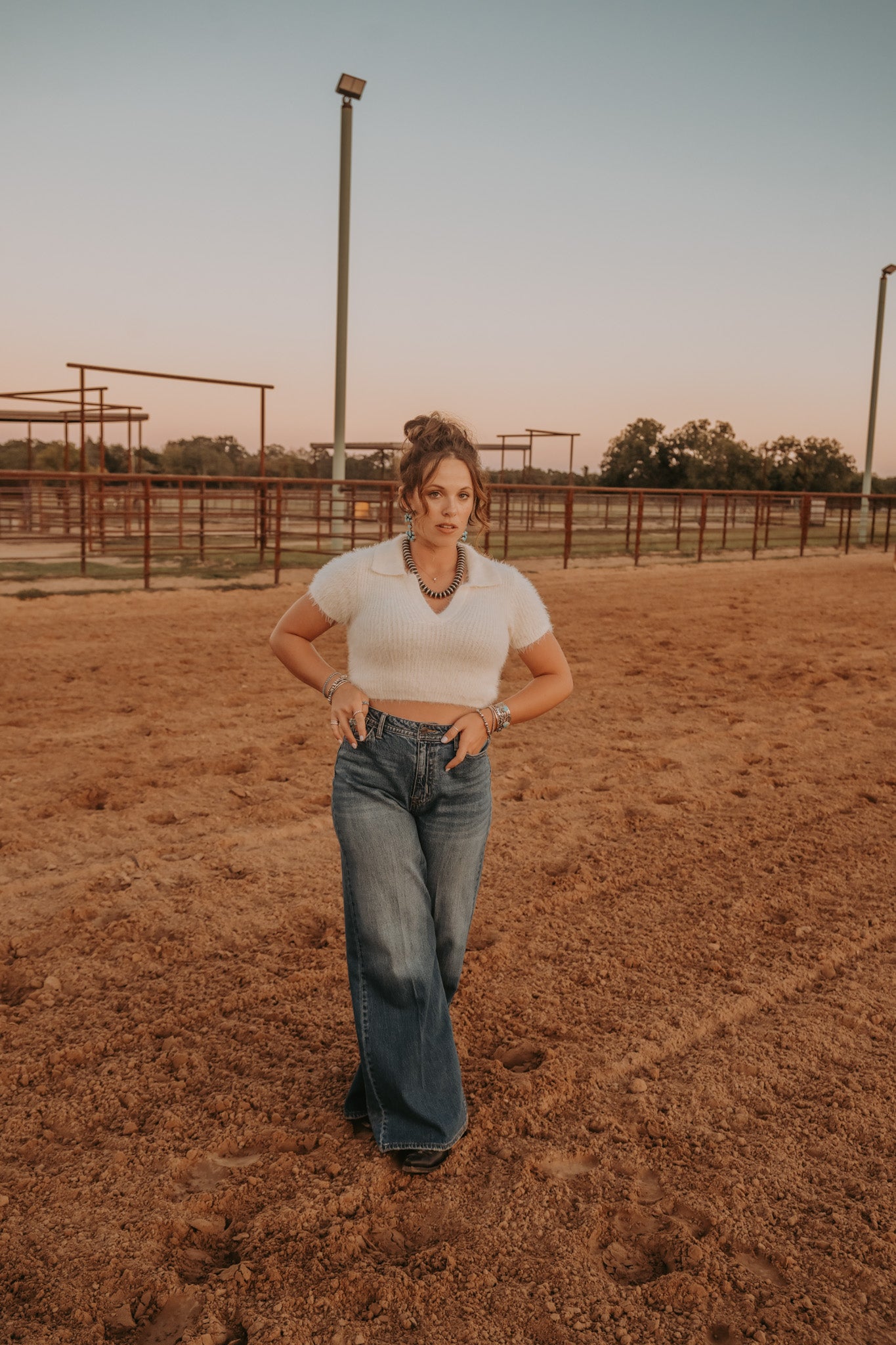 The Bray Top in Ivory