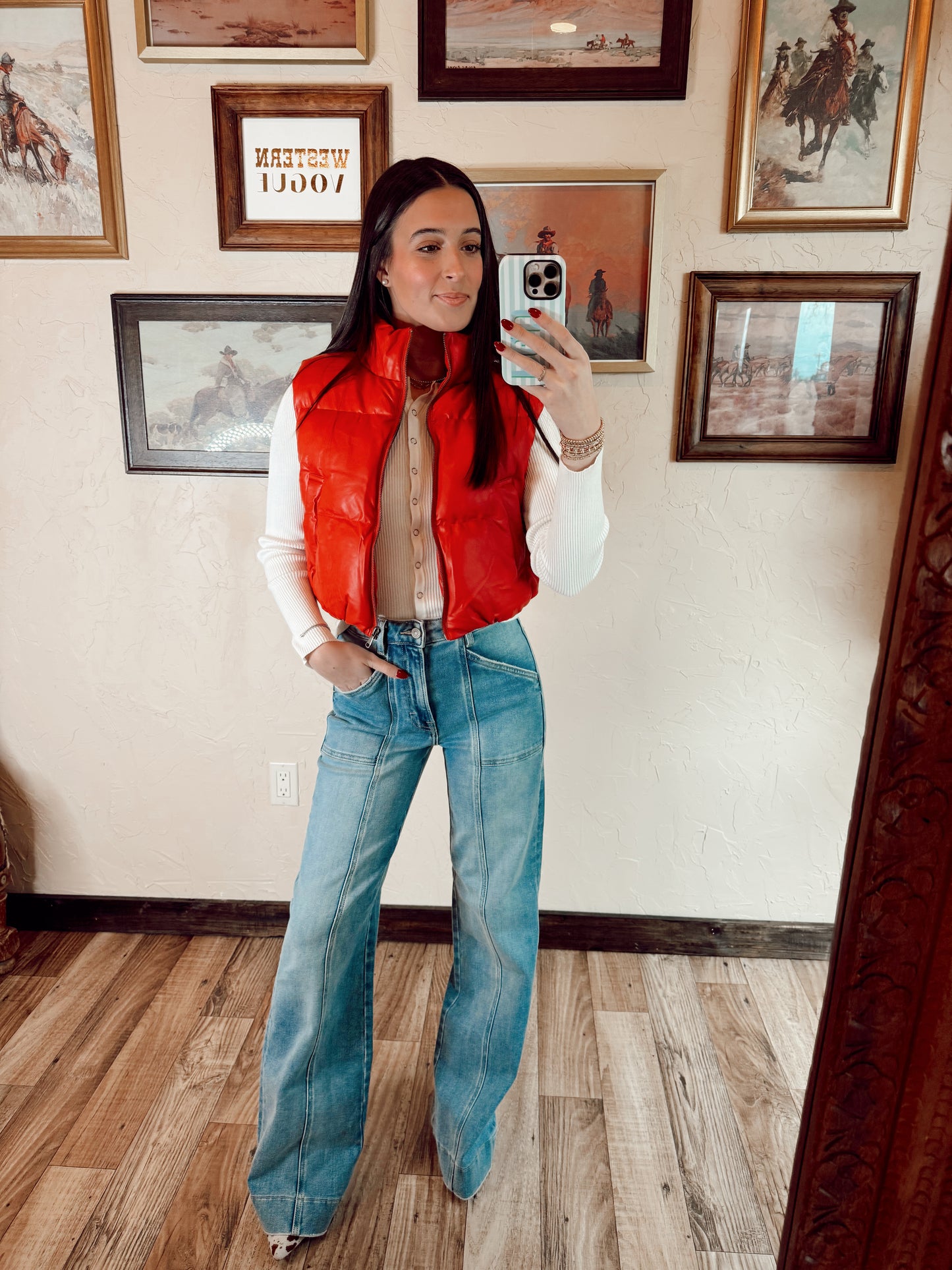 The Paxton Vest in Red