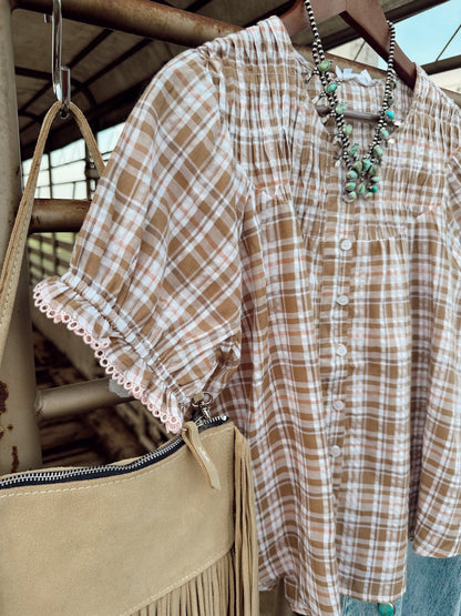 The Poppy Plaid Top