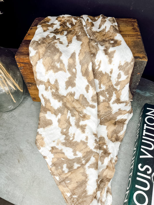The Yellowstone Cowhide Swaddle