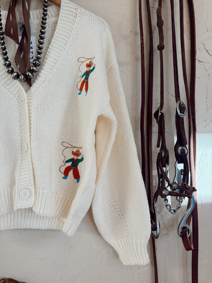 The Roping Cowboy Cardigan