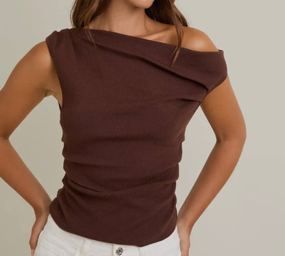 The Athens Top in Brown