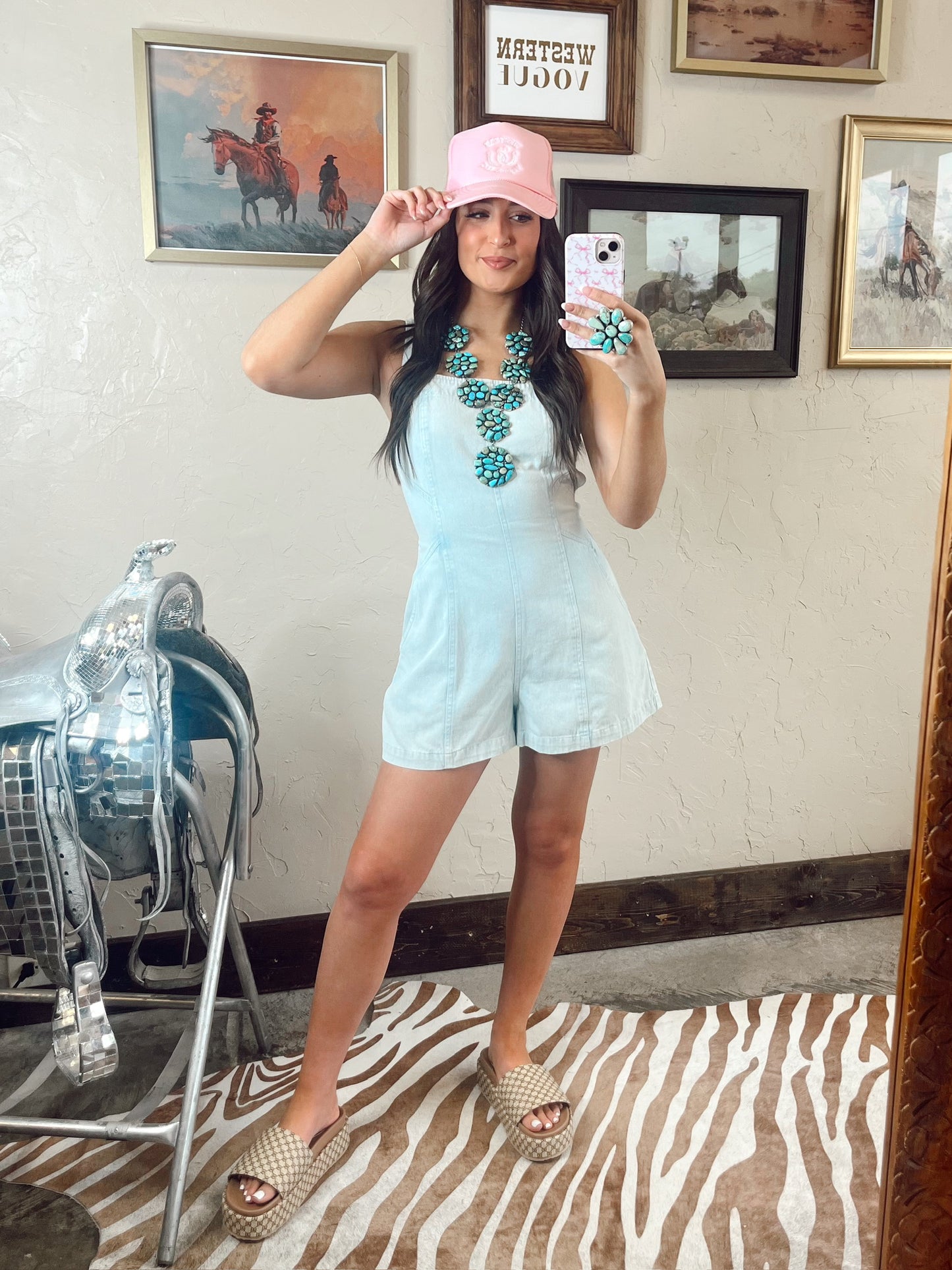 The Devyn Denim Romper