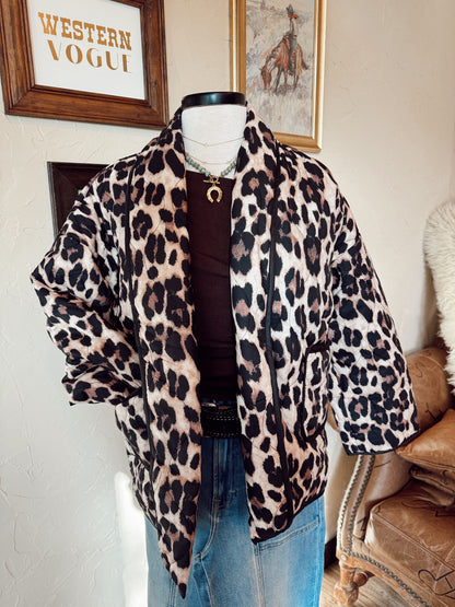 The Leopard Print Quilted Jacket