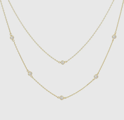 The Double Layer Rhinestone Cowgirl Necklace {GOLD + SILVER}