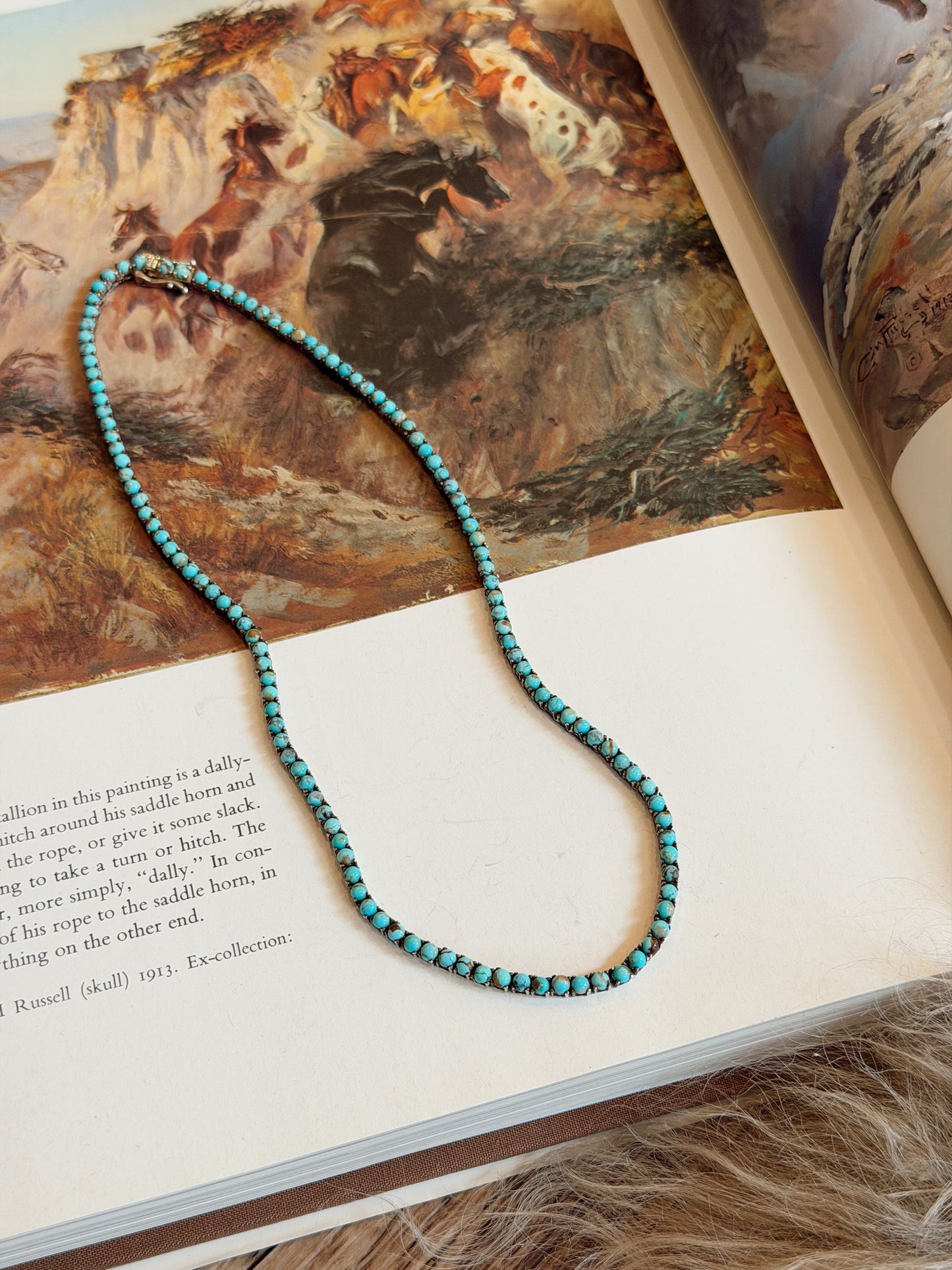 The Kingman Turquoise Tennis Necklace