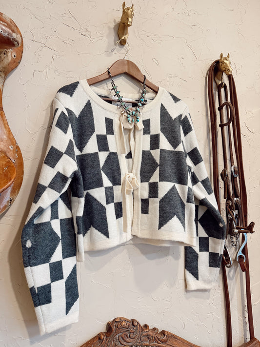 The Memaw Tie Front Cardigan