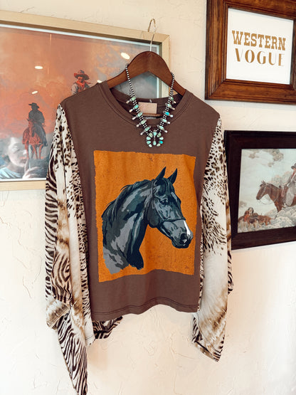 The Langley Animal Print Top PREORDER