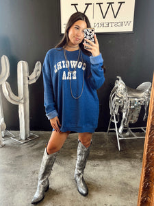 The Cowgirl Era Sweatshirt in Blue