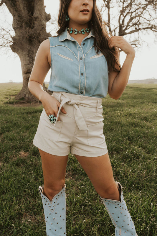 Luxor Shorts in Ecru LARGE
