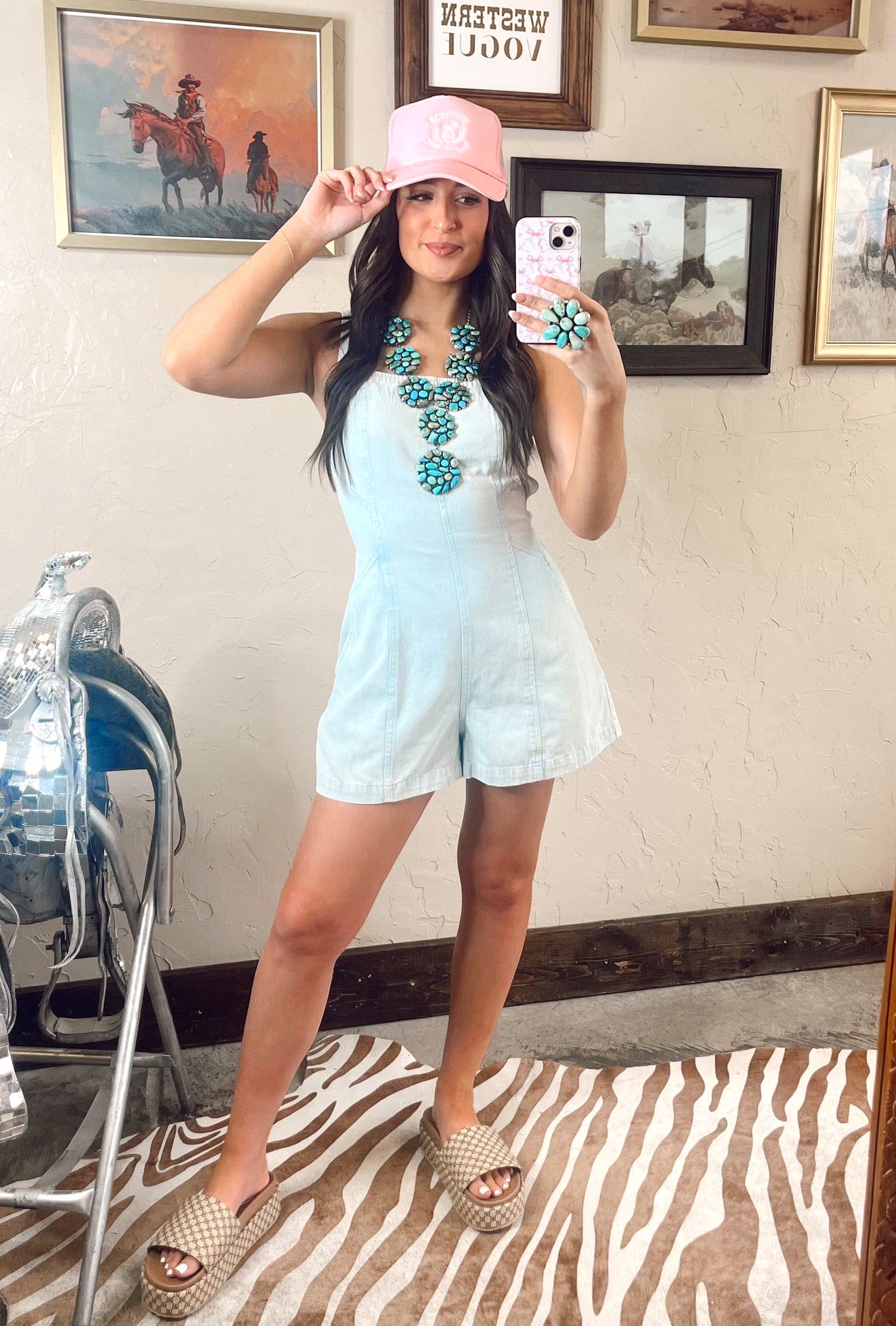 The Devyn Denim Romper