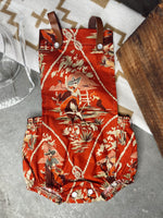 Load image into Gallery viewer, The Ranch Cowboy Romper in Clay
