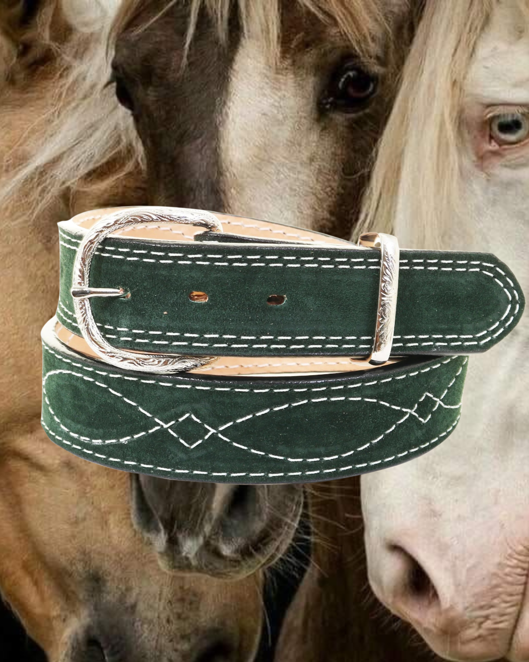 The Gunslinger Belt in Forest Green