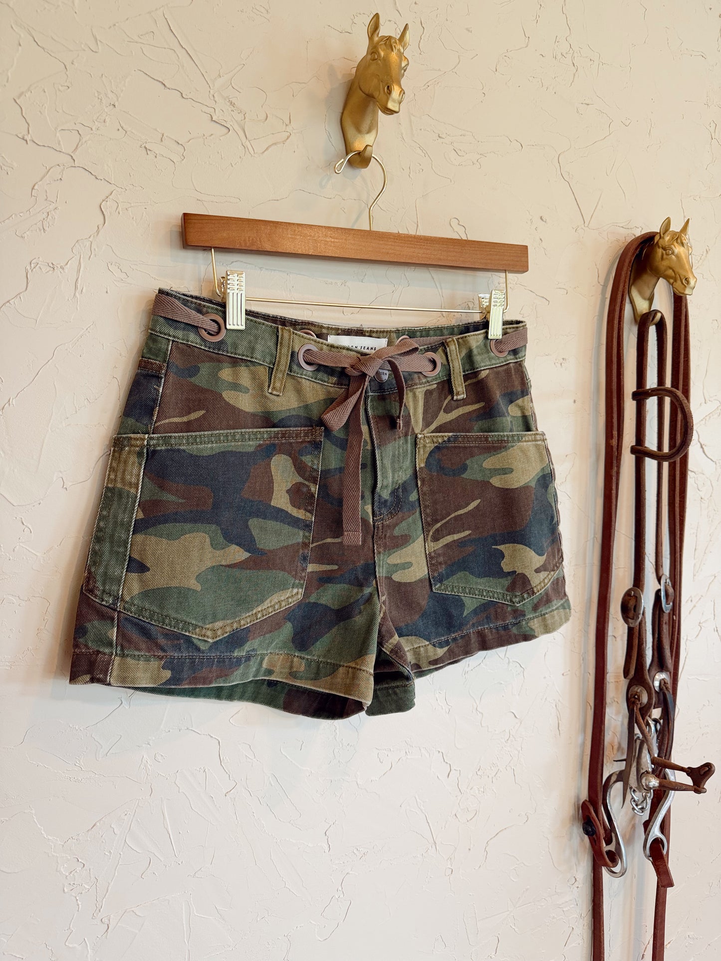 The Camo Denim Shorts