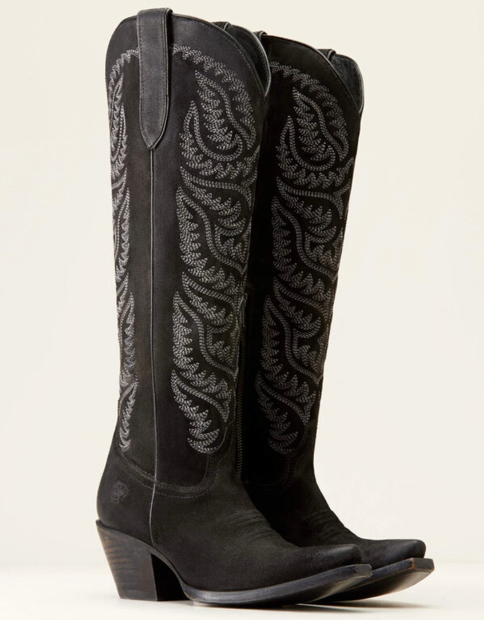 The Ariat Black Suede Laramie Boots