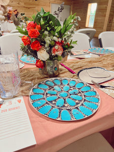 The Turquoise Cluster Dinner Plate