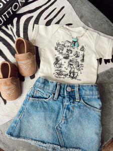 The Western Toile Onesie