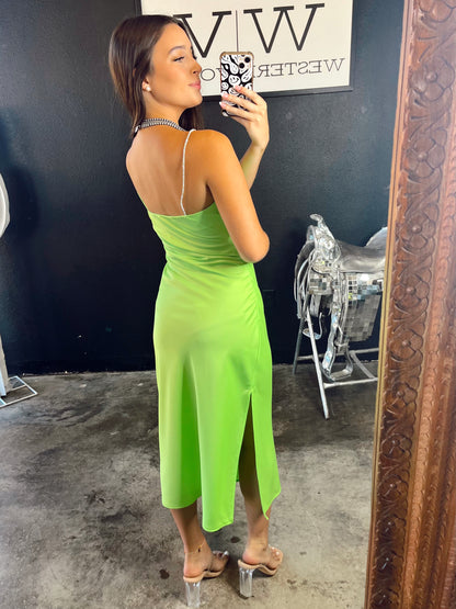 The Glamorous Dress in Lime