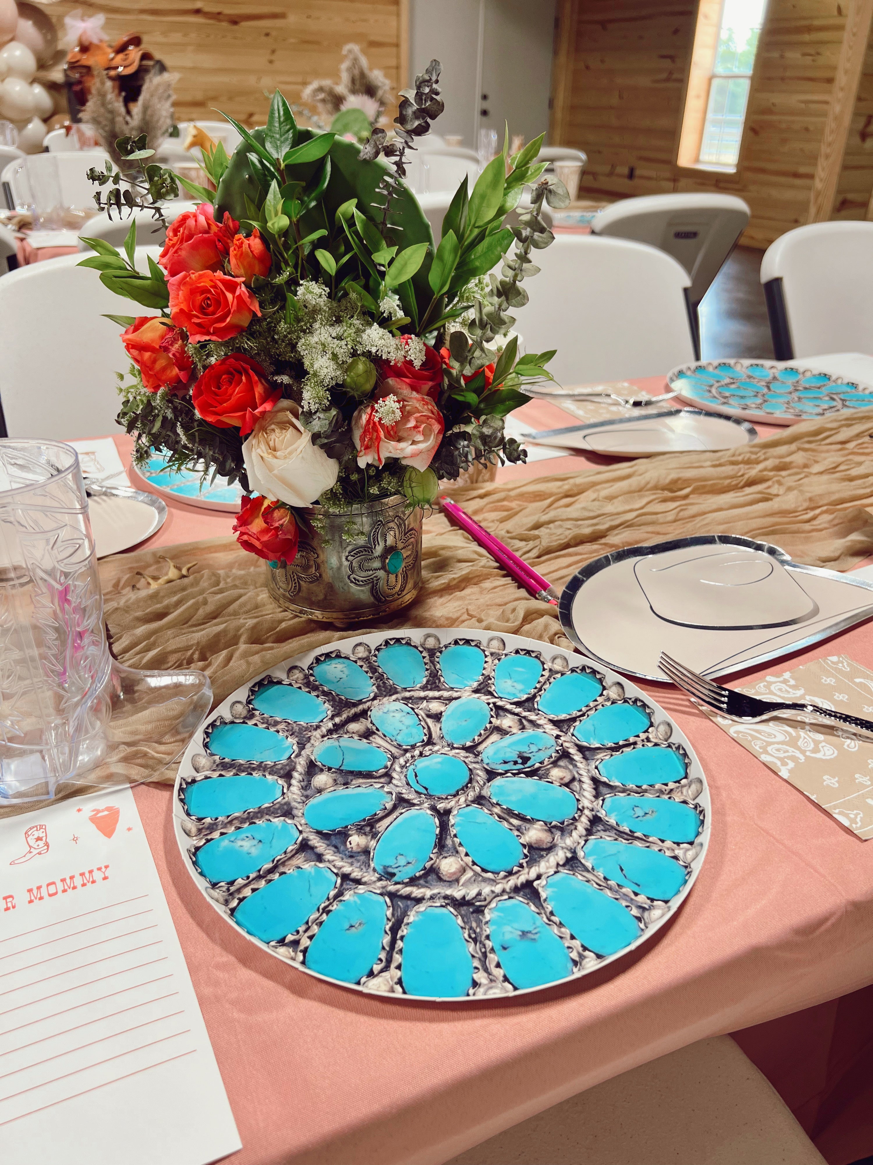 The Turquoise Cluster Dessert Plate