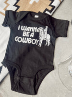 Load image into Gallery viewer, The Wanna Be A Cowboy Onesie
