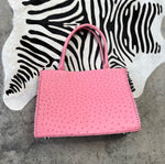 Load image into Gallery viewer, The Pink Ostrich Handbag
