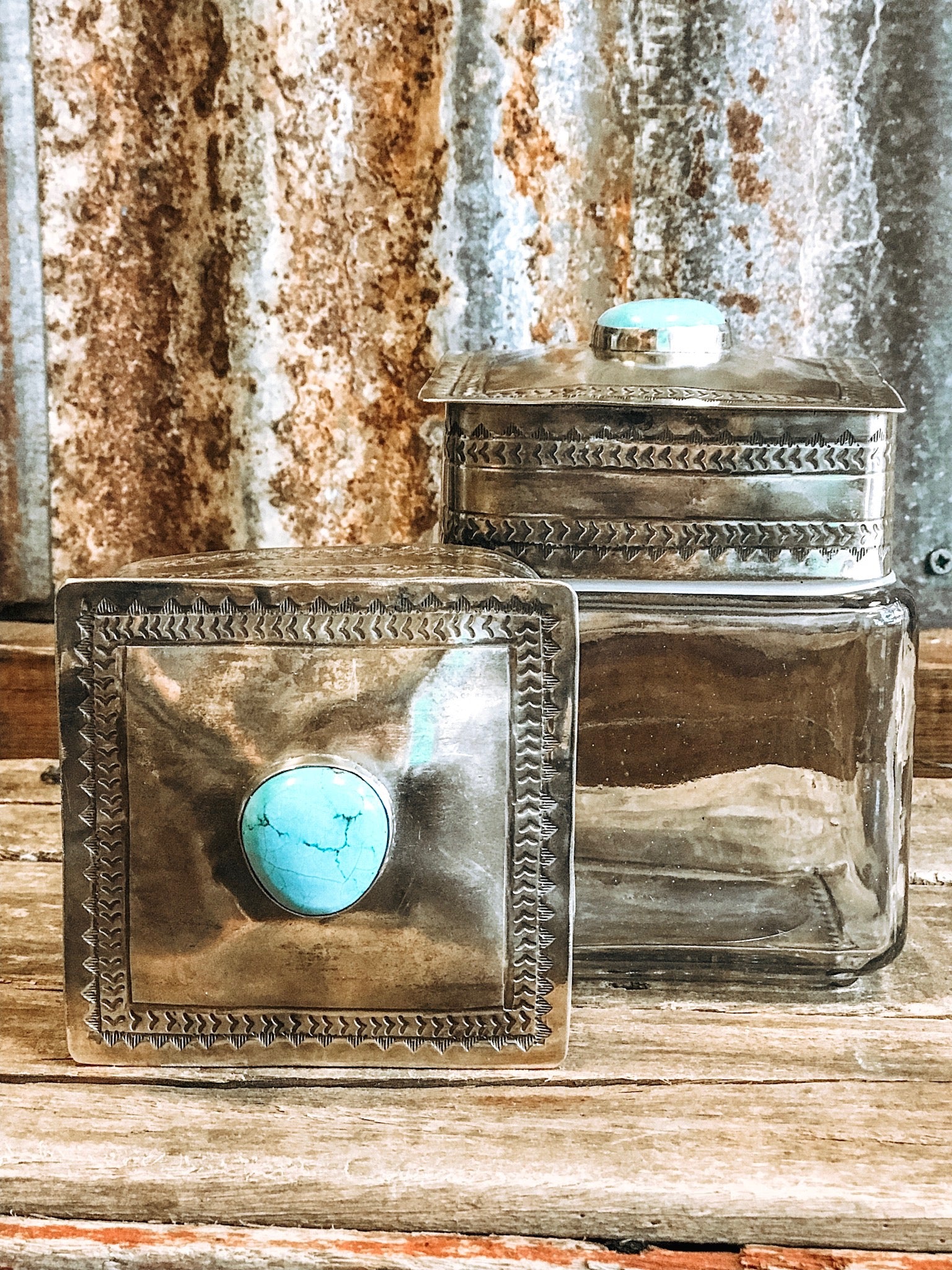 The Cowboy Way 3 Piece Canister Set – The Turquoise Pistol