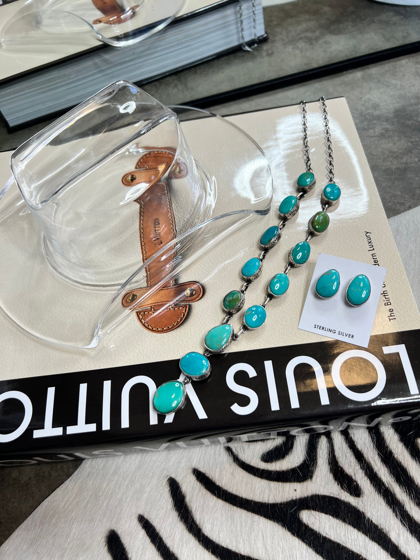The Turquoise Lariat Necklace & Earring Set