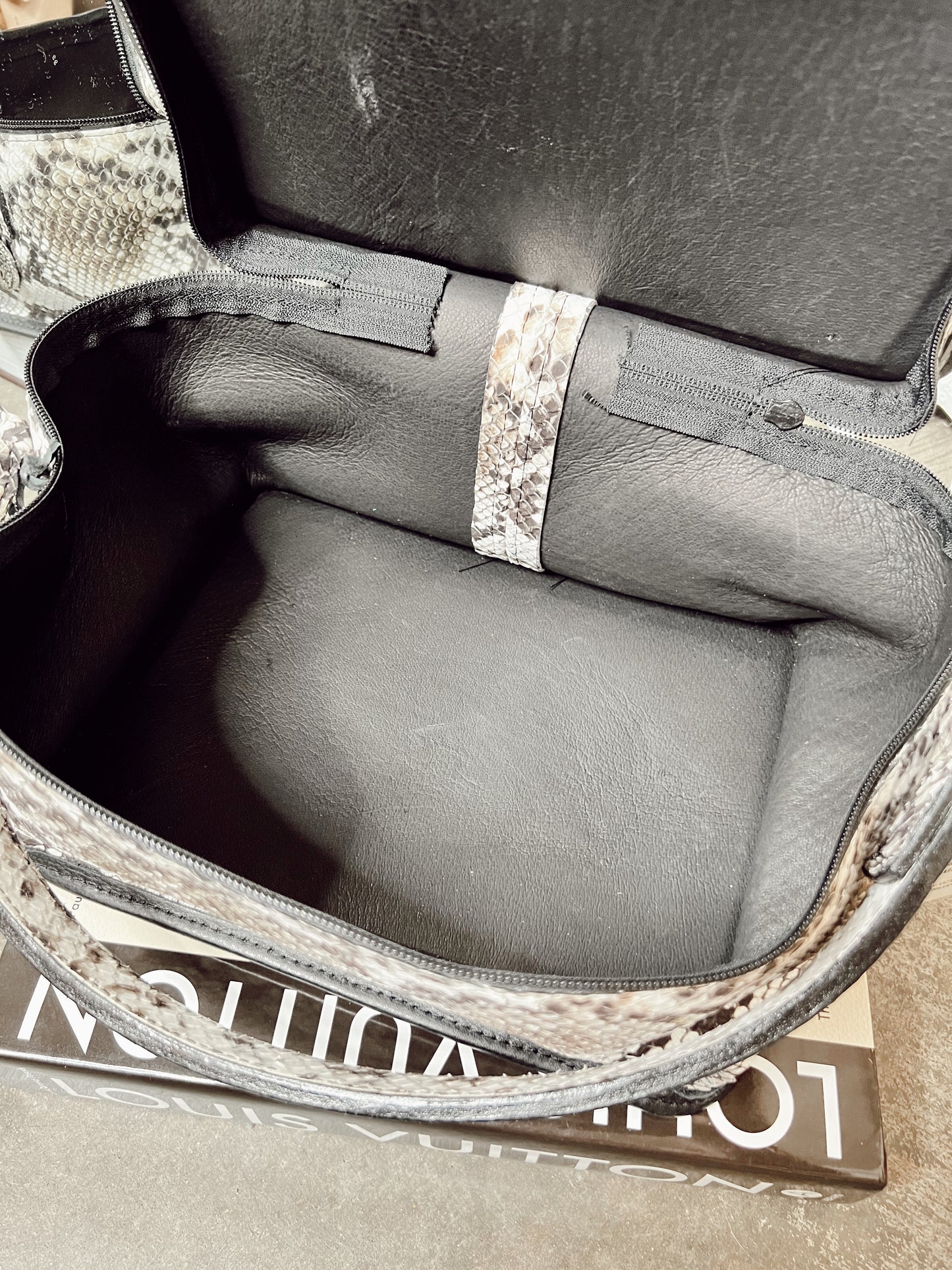 The Double J White Gator Makeup Tote