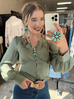 Load image into Gallery viewer, The Ventura Top in Green
