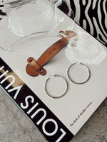 Load image into Gallery viewer, The Sterling Hammered Hoops
