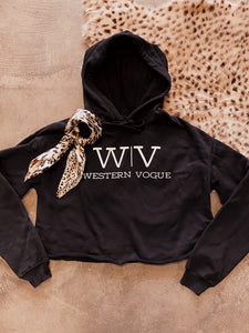 The Western Vogue Cropped Hoodie