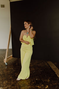 The Stacia Jumpsuit in Lime