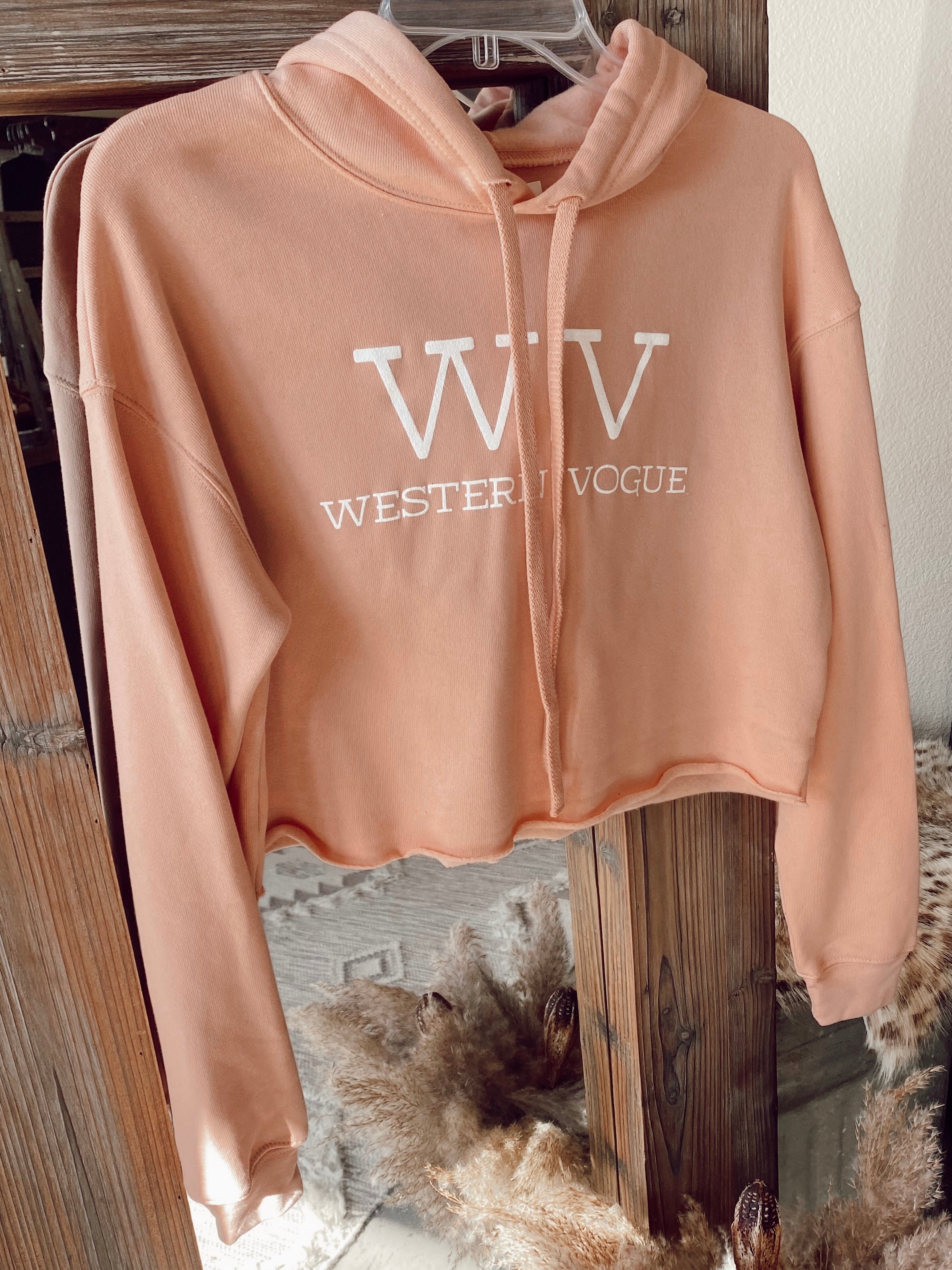 The Western Vogue Cropped Hoodie