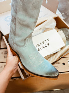 Liberty Black Allyssa Nubuck Gray Boots