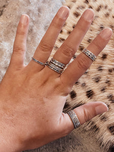 The Stamped Stacker Rings