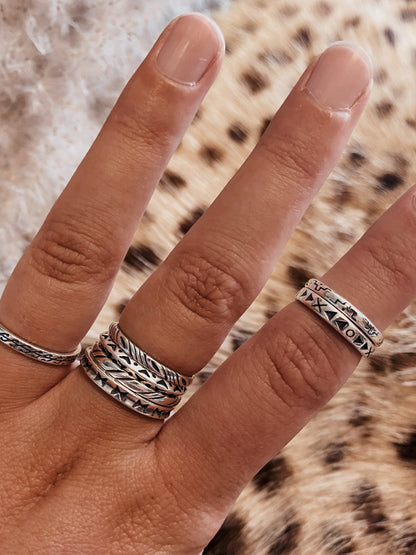 The Stamped Stacker Rings