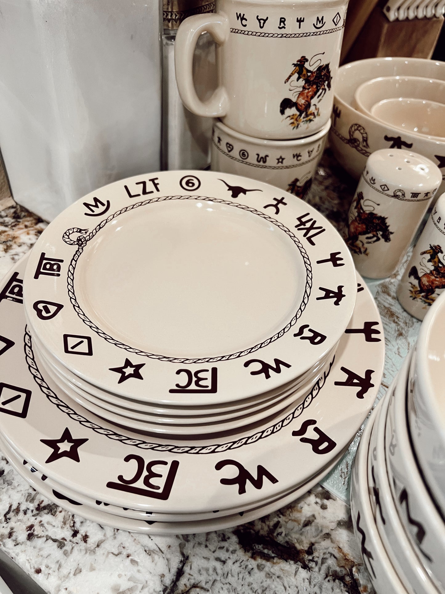 Platter Cowboy Living Dinnerware Branded Western Serving Platter