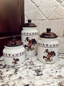 The 3 Piece Bronc Canister Set
