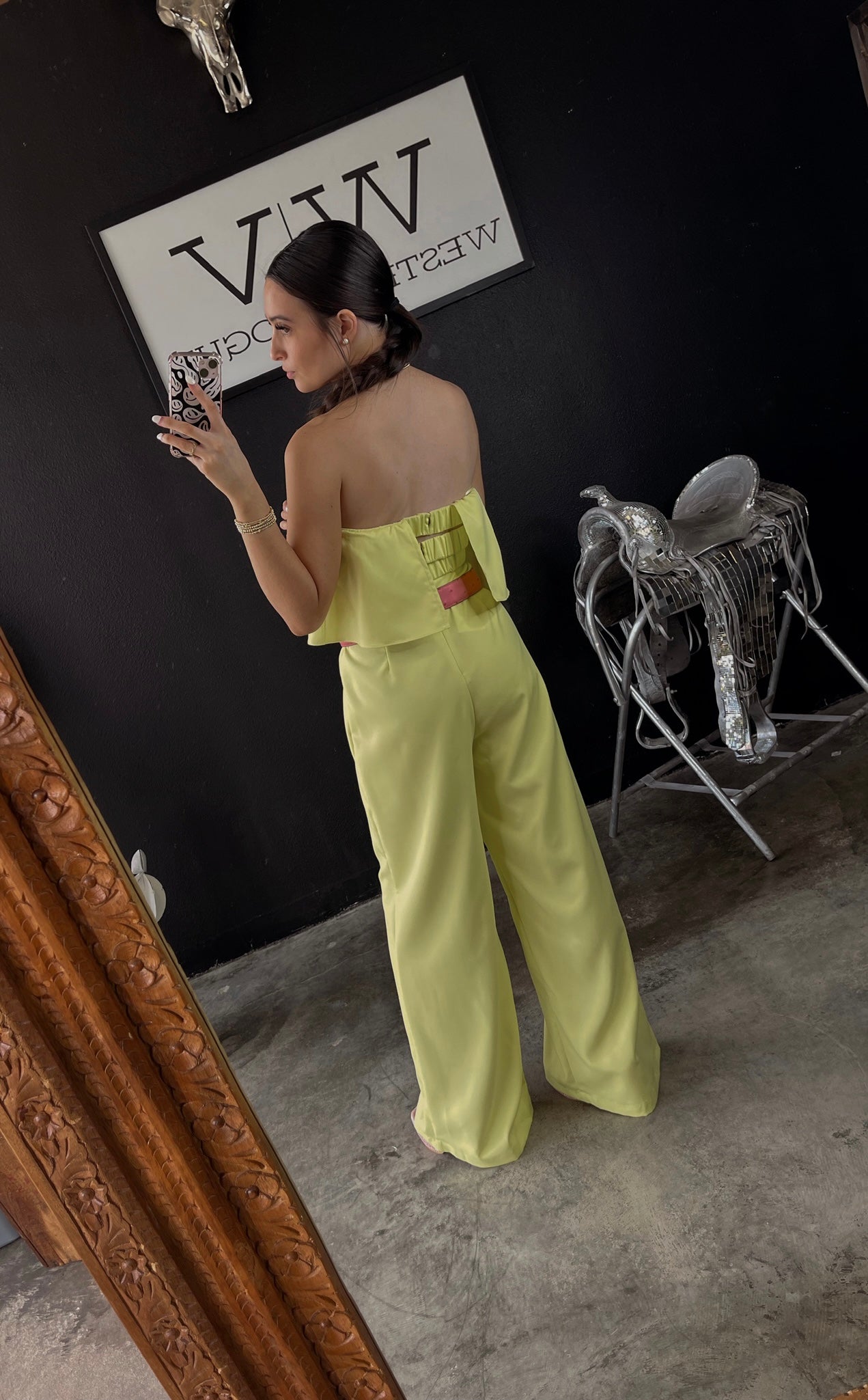 The Stacia Jumpsuit in Lime